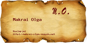 Makrai Olga névjegykártya